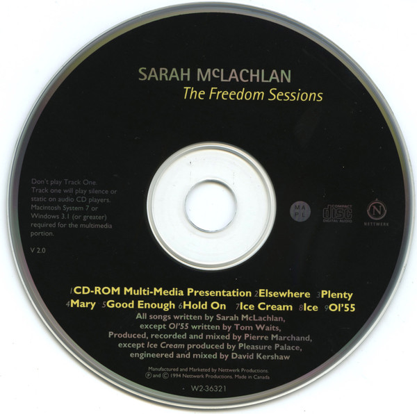 Sarah McLachlan - The Freedom Sessions [CD] | Nettwerk (W2-36321) - 3