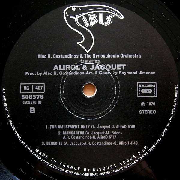 Alec R. Costandinos & The Syncophonic Orchestra Featuring Georges Alirol & Alain Jacquet - Alec R. Costandinos & The Syncophonic Orchestra Featuring Alirol & Jacquet | Ibis (508576) - 4