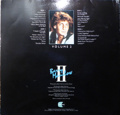 Barry Manilow - Volume II (Greatest Hits II) | Tellydisc (TELLY 23) - 2