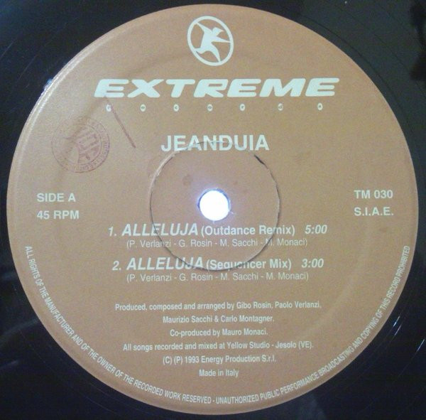 Jeanduia - Alleluja | Extreme Records (TM 030)