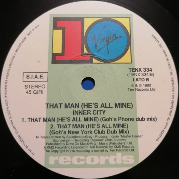 Inner City - That Man (He's All Mine) | 10 Records (TENX 334) - 4 Inner City - That Man (He's All Mine) | 10 Records (TENX 334) - 4