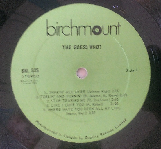 The Guess Who - The Guess Who? [Vinyl] | Birchmount (BM-525) - 3