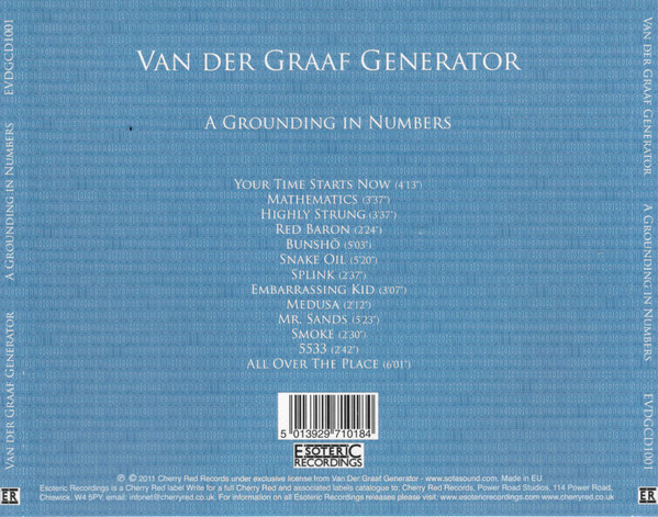 Van Der Graaf Generator - A Grounding In Numbers | Esoteric Recordings (EVDGCD1001) - 2