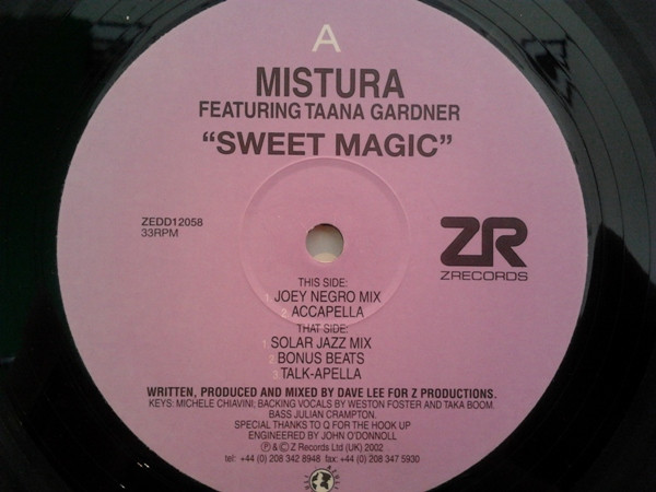 Mistura Featuring Taana Gardner - Sweet Magic | Z Records (ZEDD12058) - 3 Mistura Featuring Taana Gardner - Sweet Magic | Z Records (ZEDD12058) - 3