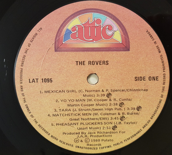 The Rovers - The Rovers | Attic (LAT 1095) - 3
