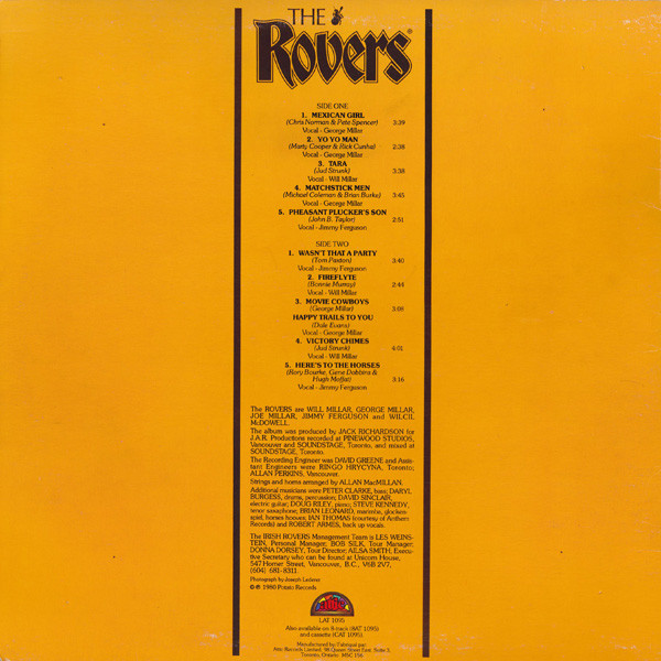 The Rovers - The Rovers | Attic (LAT 1095) - 2