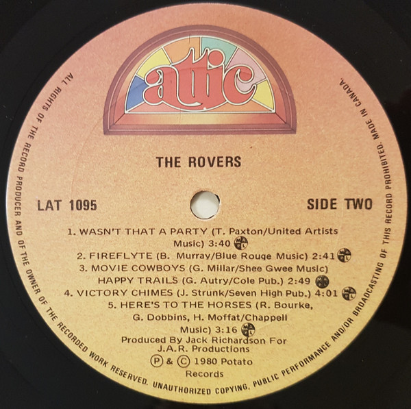 The Rovers - The Rovers | Attic (LAT 1095) - 4