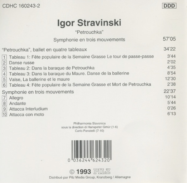 Igor Stravinsky - Petrouchka / Symphonie En Trois Mouvements | Pilz Compact Disc (CD 160 243) - main
