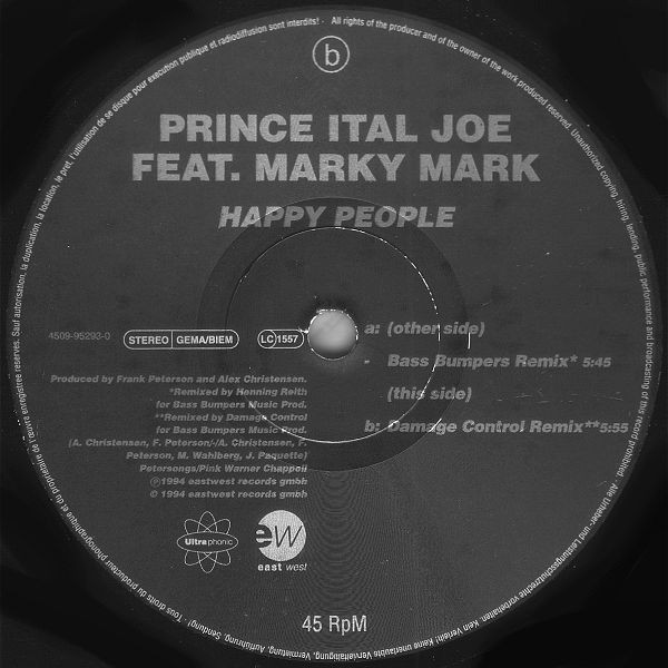 Prince Ital Joe Feat. Marky Mark - Happy People (Bass Bumpers Remix) | Ultraphonic (4509-95293-0) - 3