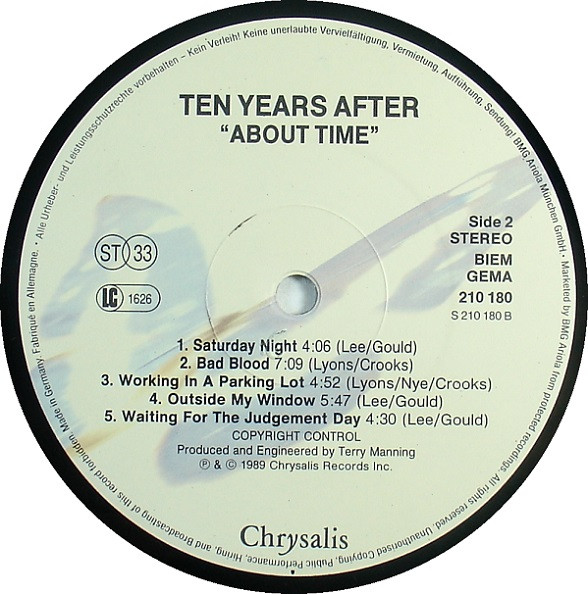 Ten Years After - About Time | Chrysalis (210 180) - 4