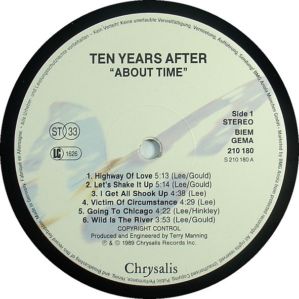 Ten Years After - About Time | Chrysalis (210 180) - 3