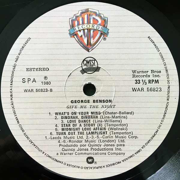 George Benson - Give Me The Night | Warner Bros. Records (WAR 56823) - 4