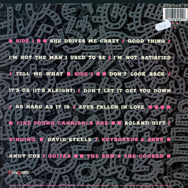 Fine Young Cannibals - The Raw & The Cooked | London Records (828 069. 1) - main