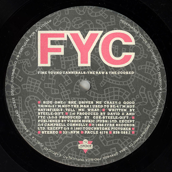 Fine Young Cannibals - The Raw & The Cooked | London Records (828 069. 1) - 2