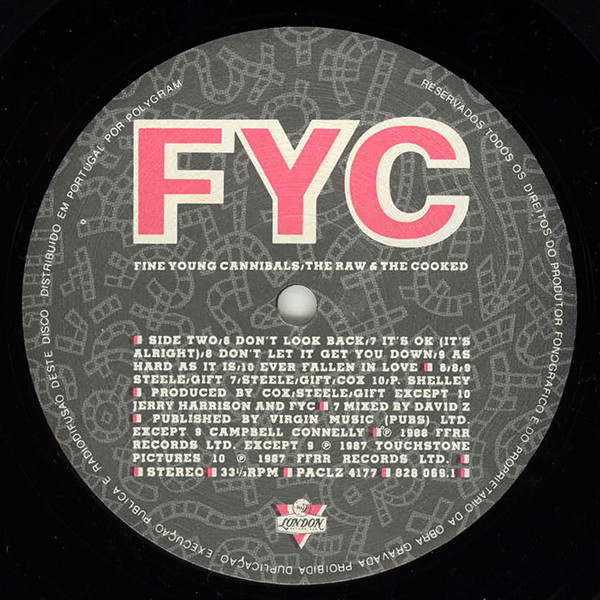 Fine Young Cannibals - The Raw & The Cooked | London Records (828 069. 1) - 3