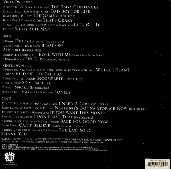 P. Diddy & The Bad Boy Family - The Saga Continues... | Bad Boy Records (78612-73045-1) - 2 P. Diddy & The Bad Boy Family - The Saga Continues... | Bad Boy Records (78612-73045-1) - 2