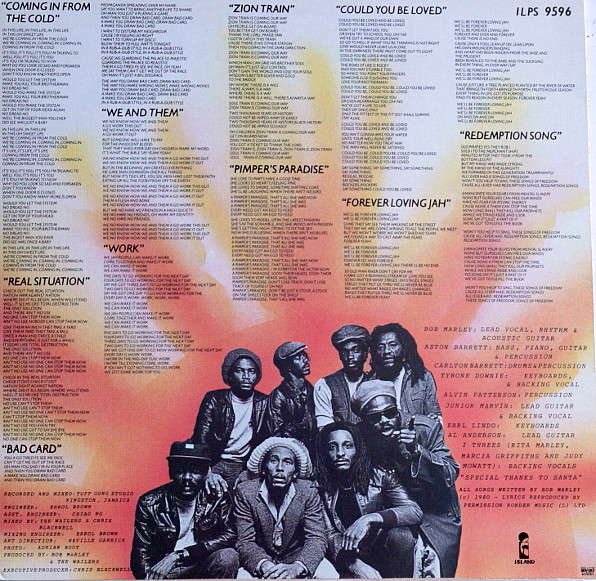 Bob Marley & The Wailers - Uprising | Island Records (ILPS 9596) - 2 Bob Marley & The Wailers - Uprising | Island Records (ILPS 9596) - 2
