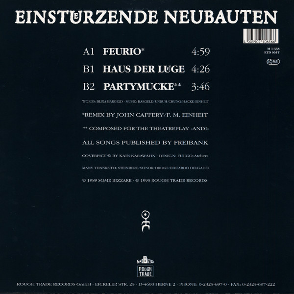 Einstürzende Neubauten - Feurio! | Rough Trade (RTD 065T) - 2 Einstürzende Neubauten - Feurio! | Rough Trade (RTD 065T) - 2