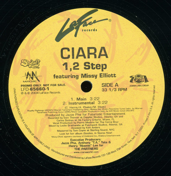 Ciara Featuring Missy Elliott - 1, 2 Step | LaFace Records (LFD-65660-1) - main Ciara Featuring Missy Elliott - 1, 2 Step | LaFace Records (LFD-65660-1) - main