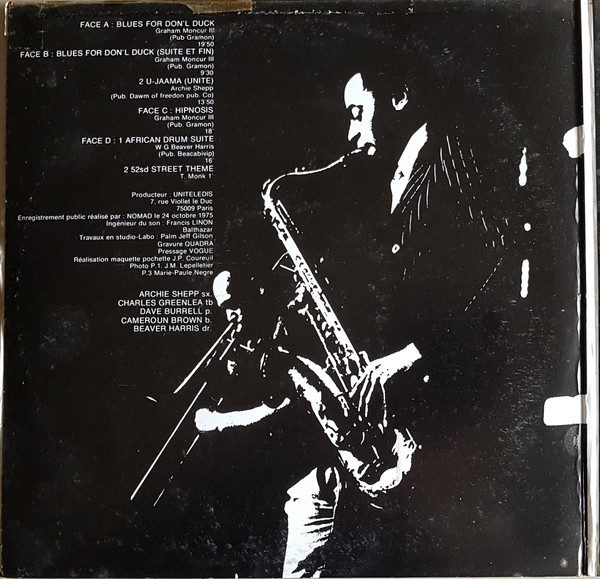 Archie Shepp - À Massy - U-Jaama "Unité" | Uniteledis (UNI 22 975) - 2 Archie Shepp - À Massy - U-Jaama "Unité" | Uniteledis (UNI 22 975) - 2