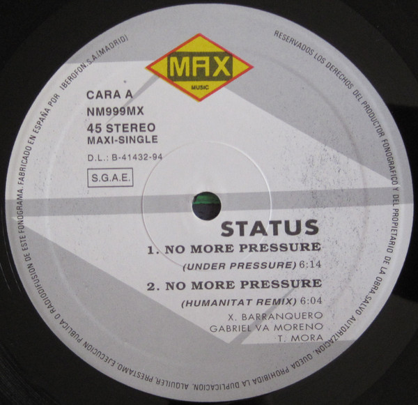 Status - No More Pressure | Max Music (NM999MX) - 3