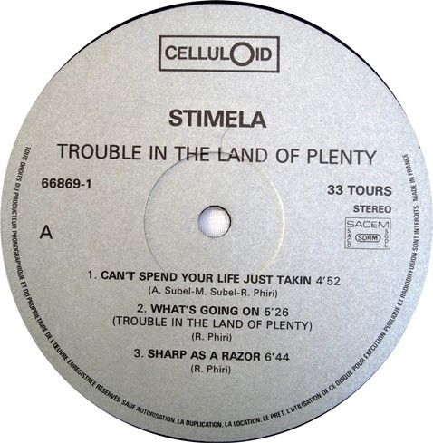Stimela - Trouble In The Land Of Plenty | Celluloid (66869-1) - 2