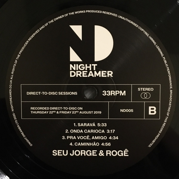 Seu Jorge & Rogê - Night Dreamer | Night Dreamer (ND005) - 2 Seu Jorge & Rogê - Night Dreamer | Night Dreamer (ND005) - 2