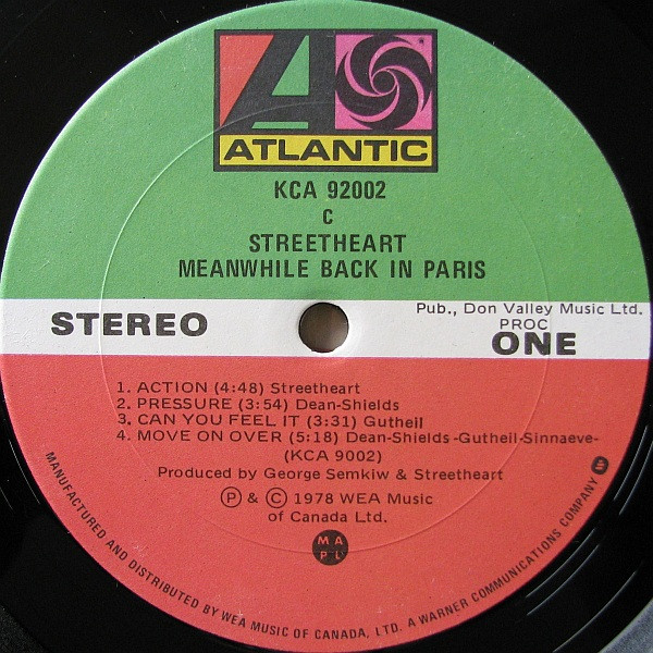 Streetheart - Meanwhile Back In Paris... | Atlantic (KCA 92002) - 3 Streetheart - Meanwhile Back In Paris... | Atlantic (KCA 92002) - 3