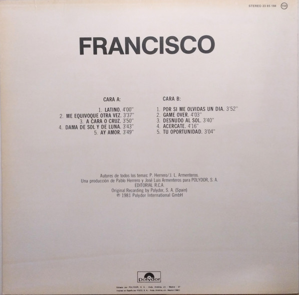 Francisco - Latino | Polydor (23 85 184) - 2