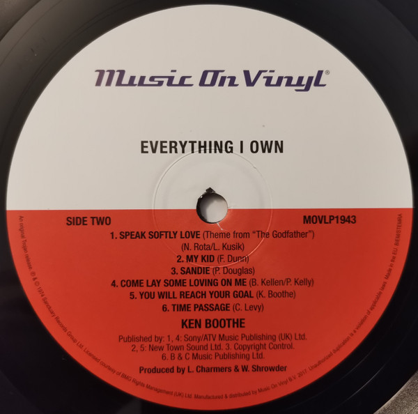 Ken Boothe - Everything I Own | Music On Vinyl (MOVLP1943) - 2 Ken Boothe - Everything I Own | Music On Vinyl (MOVLP1943) - 2