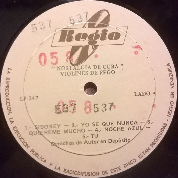 Orquesta Violines De Pego - Nostalgia De Cuba | Regio (LP-247) - 3
