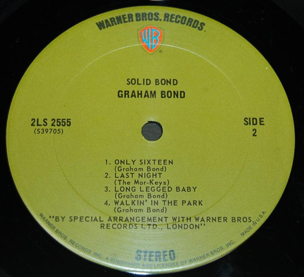Graham Bond - Solid Bond | Warner Bros. Records (2555) - 3