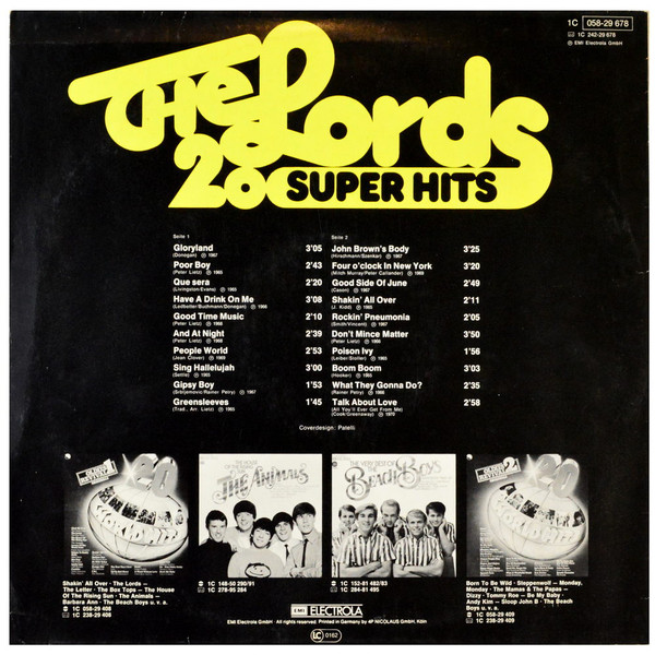 The Lords - 20-Super-Hits | EMI Electrola (1C 058 -29 678) - 2 The Lords - 20-Super-Hits | EMI Electrola (1C 058 -29 678) - 2