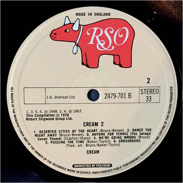 Cream - Cream Vol 2 | RSO (2479 701) - 4 Cream - Cream Vol 2 | RSO (2479 701) - 4