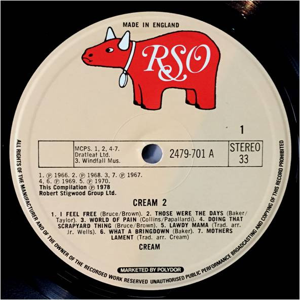 Cream - Cream Vol 2 | RSO (2479 701) - 3 Cream - Cream Vol 2 | RSO (2479 701) - 3