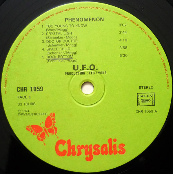 UFO - Phenomenon | Chrysalis (CHR 1059) - 3