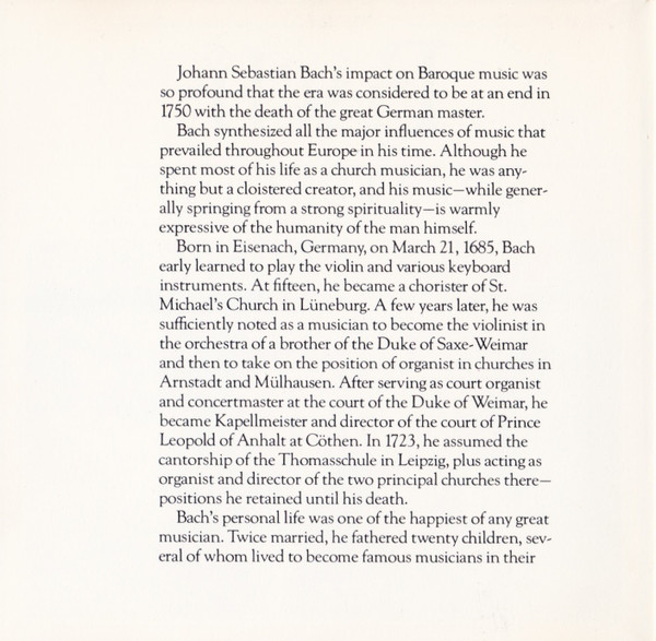 Various - Bach's Greatest Hits, Vol. 1 | CBS Masterworks (LMLK 39431) - 4