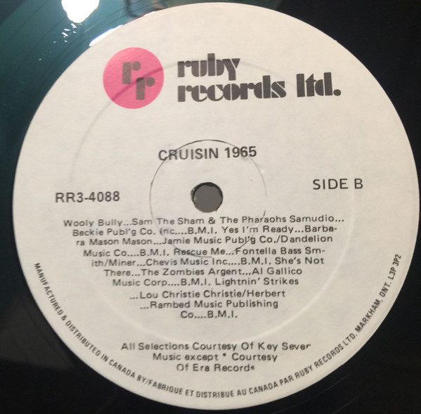 Various - Cruisin' 1965 | Ruby Records Limited (RR3-4088) - 4