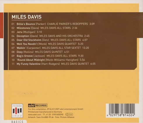 Miles Davis - Milestones | Edel Records (0181402ERE) - 2