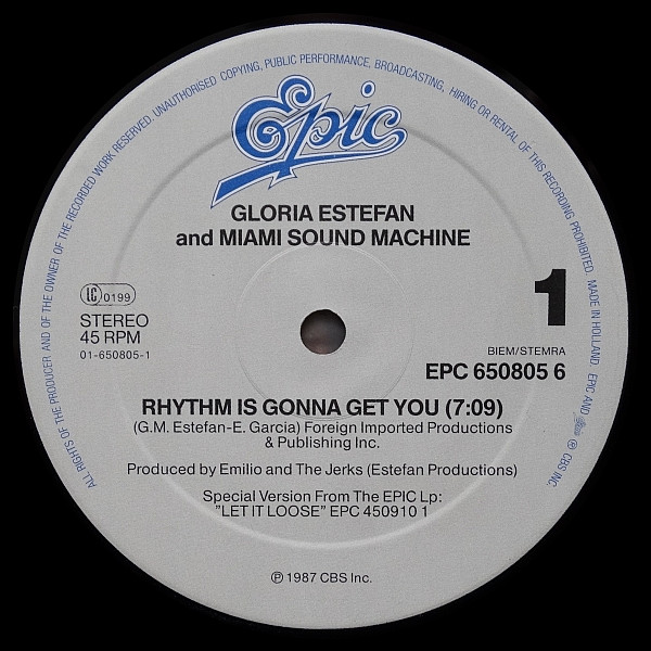 Miami Sound Machine - Rhythm Is Gonna Get You | Epic (EPC 650805 6) - 2