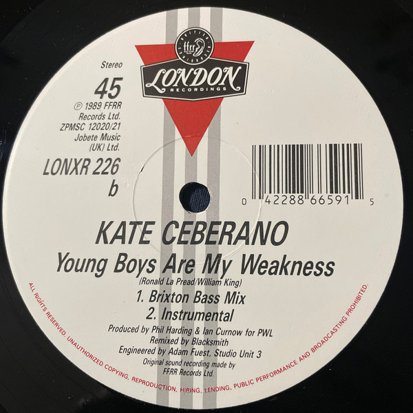 Kate Ceberano - Young Boys Are My Weakness | London Records (LONXR 226) - 2