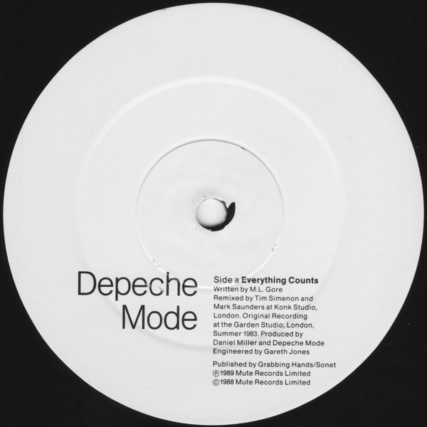 Depeche Mode - Remixes Of Everything Counts, Nothing And Strangelove | Mute (L12Bong 16) - 3