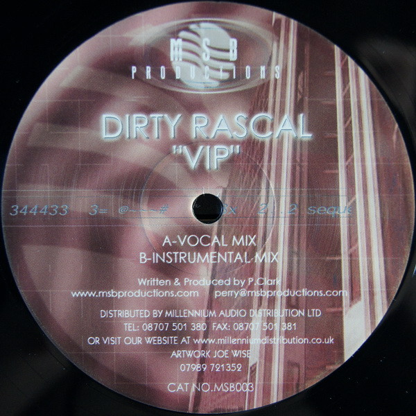 Dirty Rascal - Vip | MSB Productions (MSB 003) Dirty Rascal - Vip | MSB Productions (MSB 003)