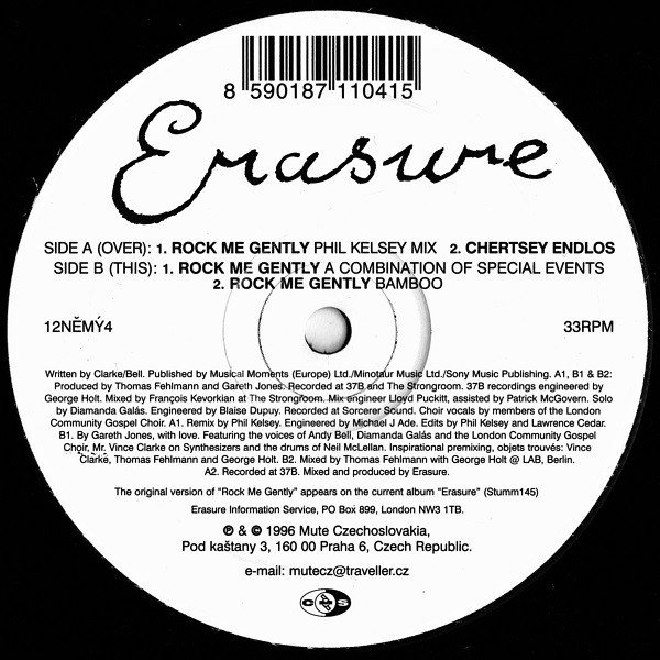 Erasure - Rock Me Gently | Mute Czechoslovakia (12NĚMÝ4) - main Erasure - Rock Me Gently | Mute Czechoslovakia (12NĚMÝ4) - main