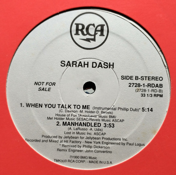 Sarah Dash - When You Talk To Me | RCA (2728-1-RDAB) - 3 Sarah Dash - When You Talk To Me | RCA (2728-1-RDAB) - 3