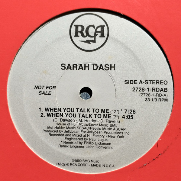 Sarah Dash - When You Talk To Me | RCA (2728-1-RDAB) - 2 Sarah Dash - When You Talk To Me | RCA (2728-1-RDAB) - 2