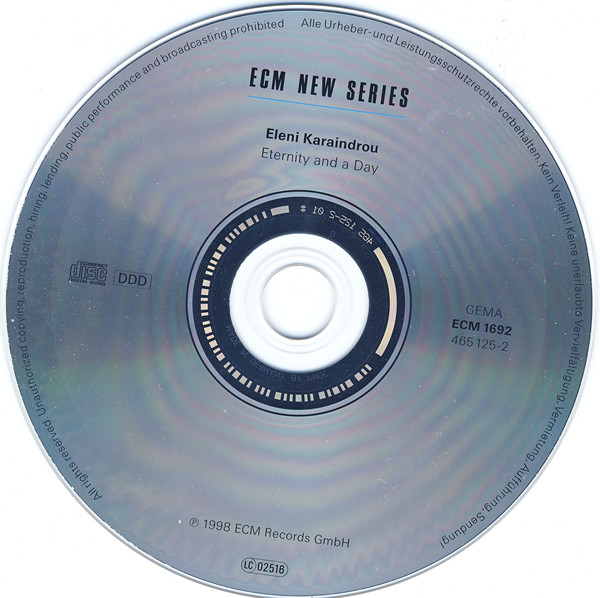 Eleni Karaindrou - Eternity And A Day | ECM New Series (ECM New Series 1692) - 3 Eleni Karaindrou - Eternity And A Day | ECM New Series (ECM New Series 1692) - 3