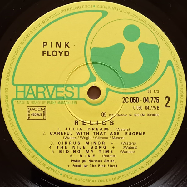 Pink Floyd - Relics | Harvest (2C 050 - 04775) - 4 Pink Floyd - Relics | Harvest (2C 050 - 04775) - 4