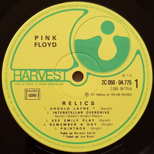 Pink Floyd - Relics | Harvest (2C 050 - 04775) - 3 Pink Floyd - Relics | Harvest (2C 050 - 04775) - 3