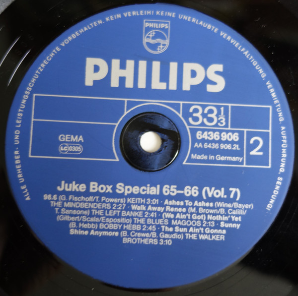 Various - Juke Box Special Volume 7 - Top Selections From 1965-1966 | Philips (6436 906) - 4